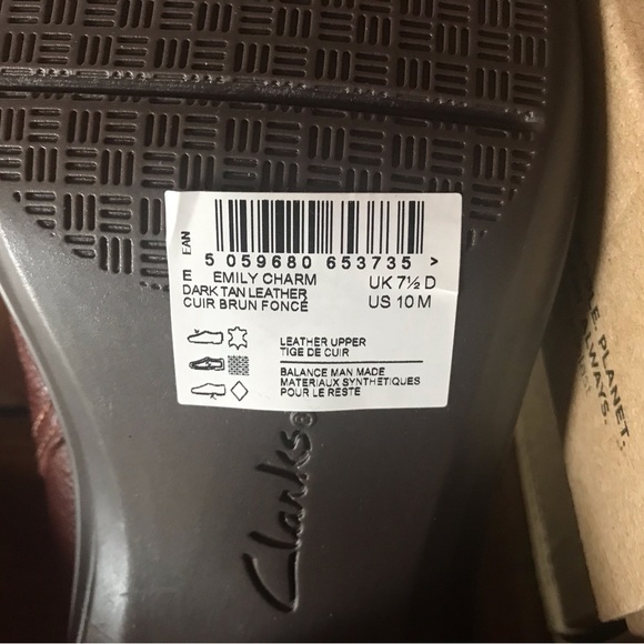 CLARKS Women's Emily Charm Slip-On Clogs-Dark Tan Size 10 NIB - Picture 8 of 11